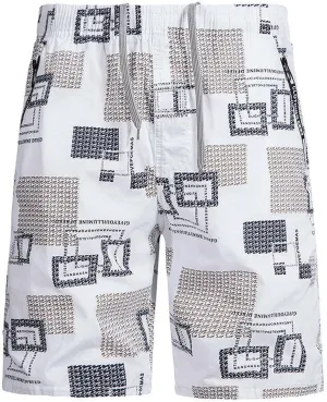 Bermuda Shorts for Men Cotton Plaid Elastic Waist Lightweight Summer Shorts Big and Tall Casual Swim Trunks 2025