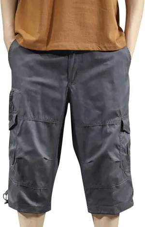 Cargo Work Shorts for Men Elastic Waistband Shorts 2025 Summer Short Tactical Outdoor Short Plus Size HikingShorts