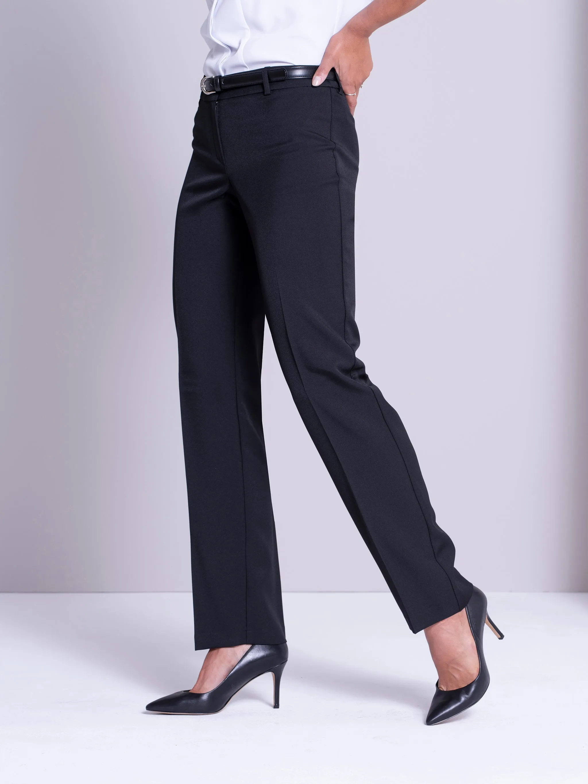 Christine regular fit pants - black