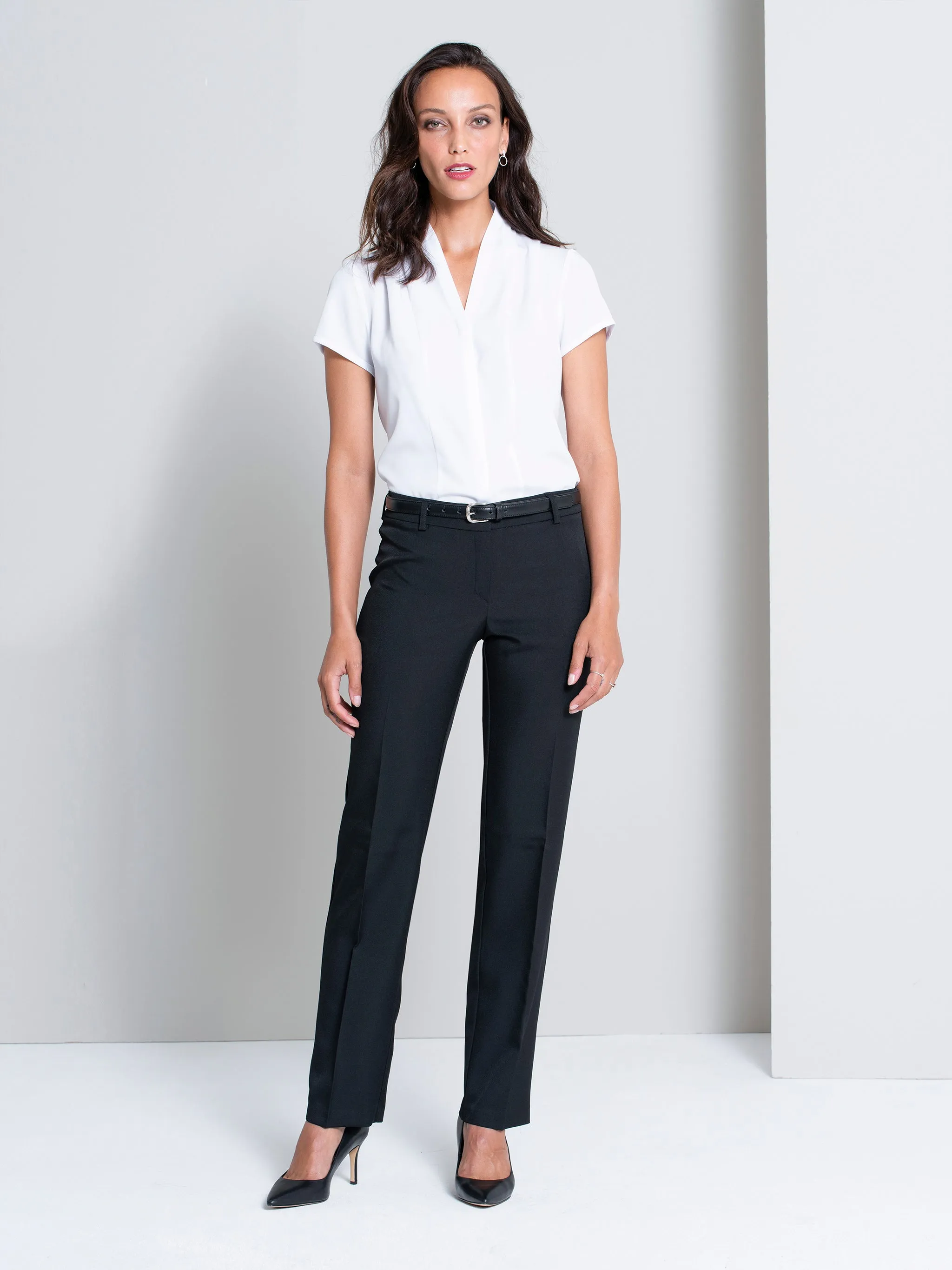 Christine regular fit pants - black