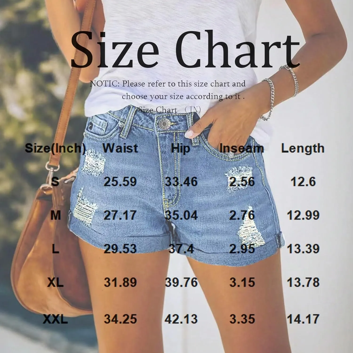 Denim Shorts Women Summer High Rise Blue Jean Shorts with Pockets Western Distressed Ripped Straight Leg Short Jeans