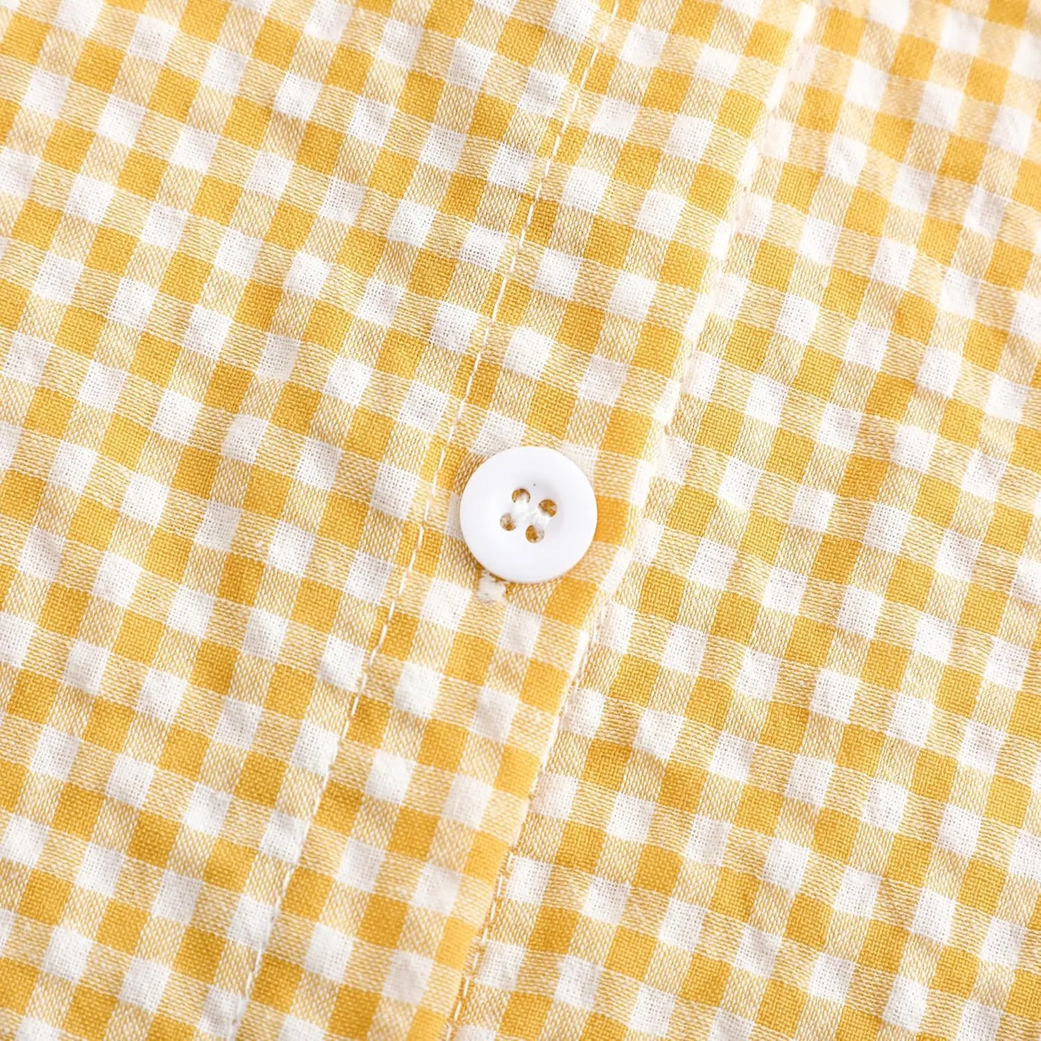 Girls Sleeveless Button Down Shirt Plaid Crop Tank Tops Summer Tie Knot Ruffle Sleeve Shirts Blouses