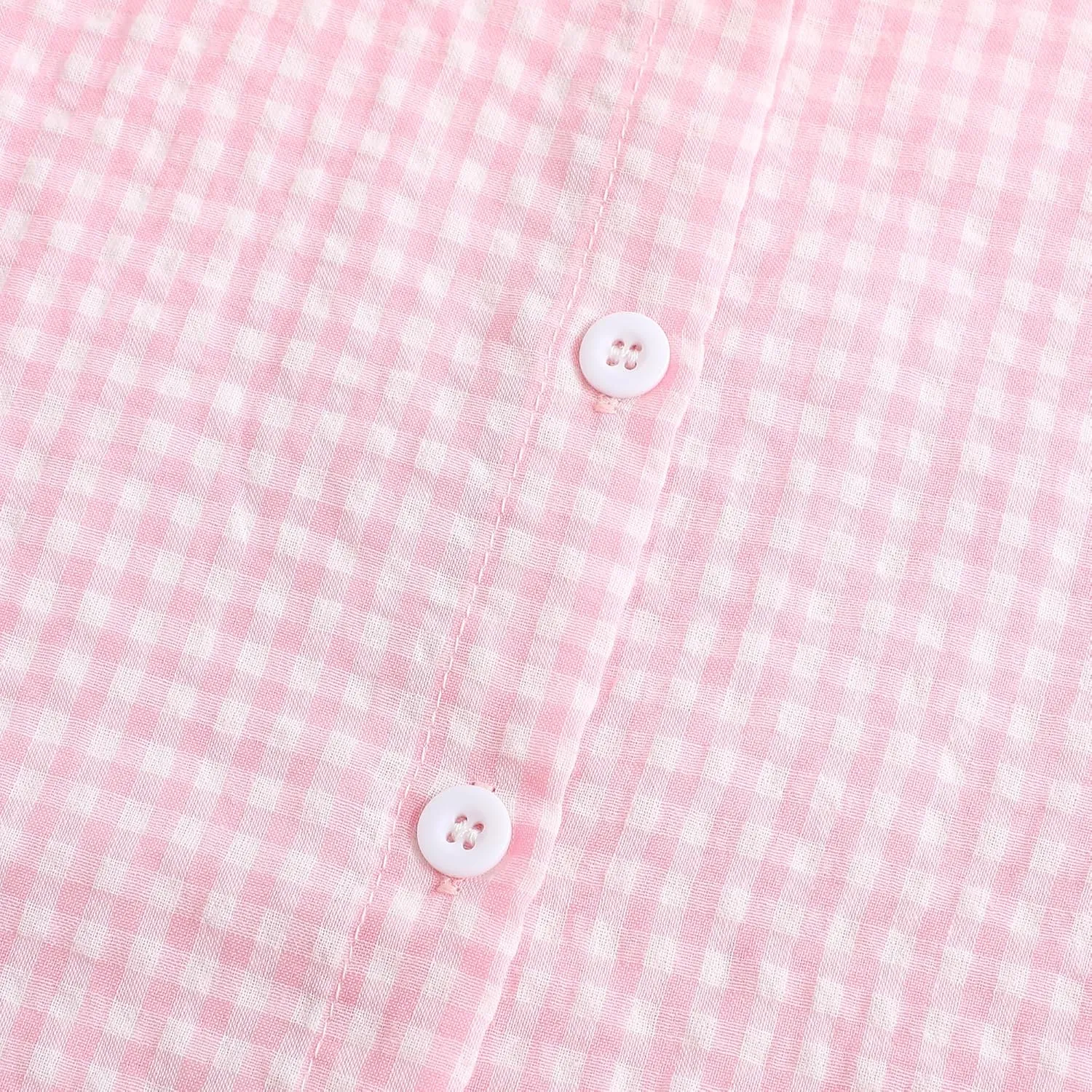 Girls Sleeveless Button Down Shirt Plaid Crop Tank Tops Summer Tie Knot Ruffle Sleeve Shirts Blouses