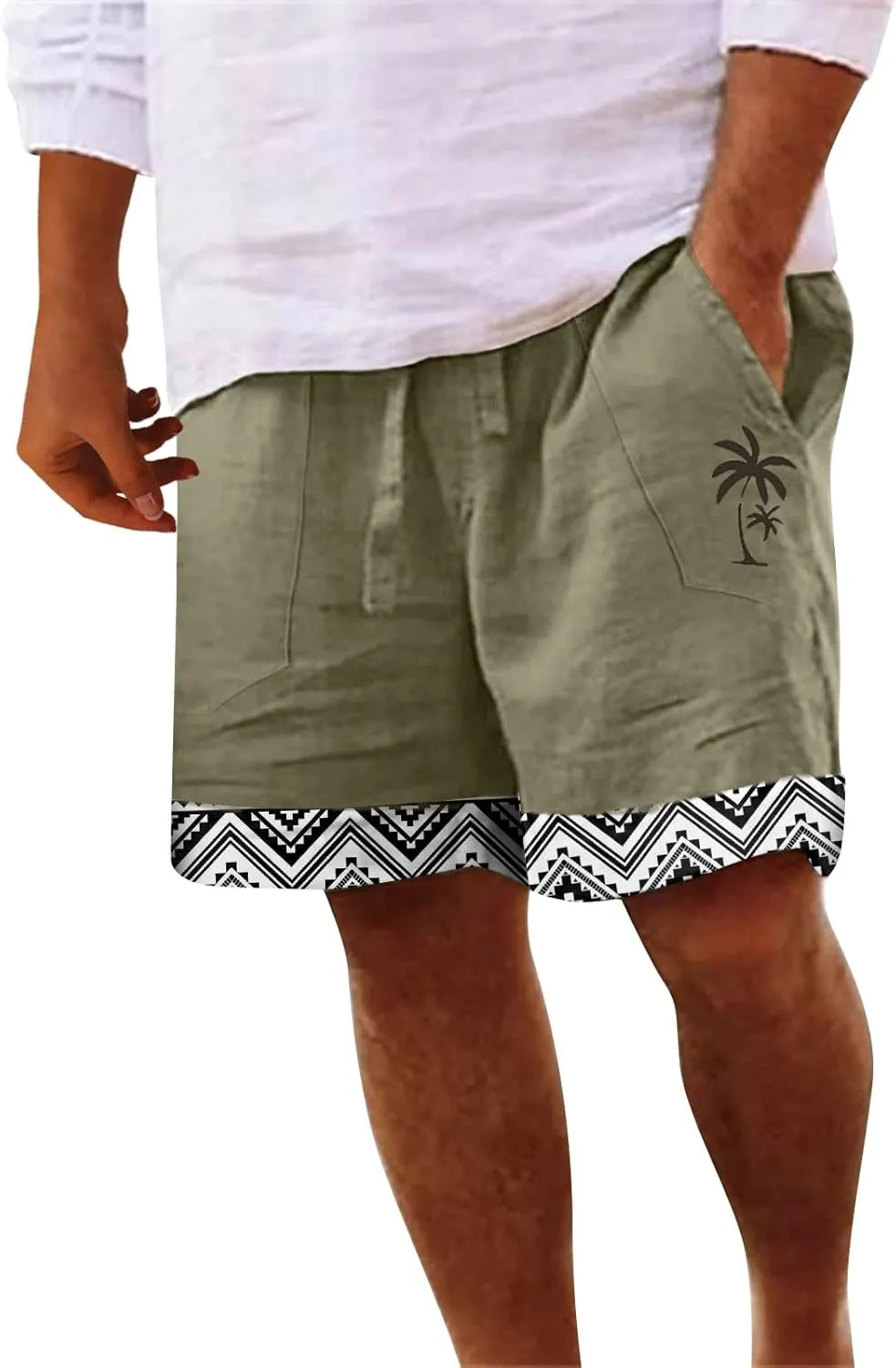 LCMTWX Black Shorts Men Cotton Fashionable Casual Shorts Solid and Men's Pants Khaki Shorts Big and Tall Cargo Shorts for