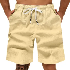 LCMTWX Men's Cargo Shorts 3/4 Relaxed Fit Mens Running Shorts with Multi Pockets Elastic Waist Cotton Hiking Shorts for Men