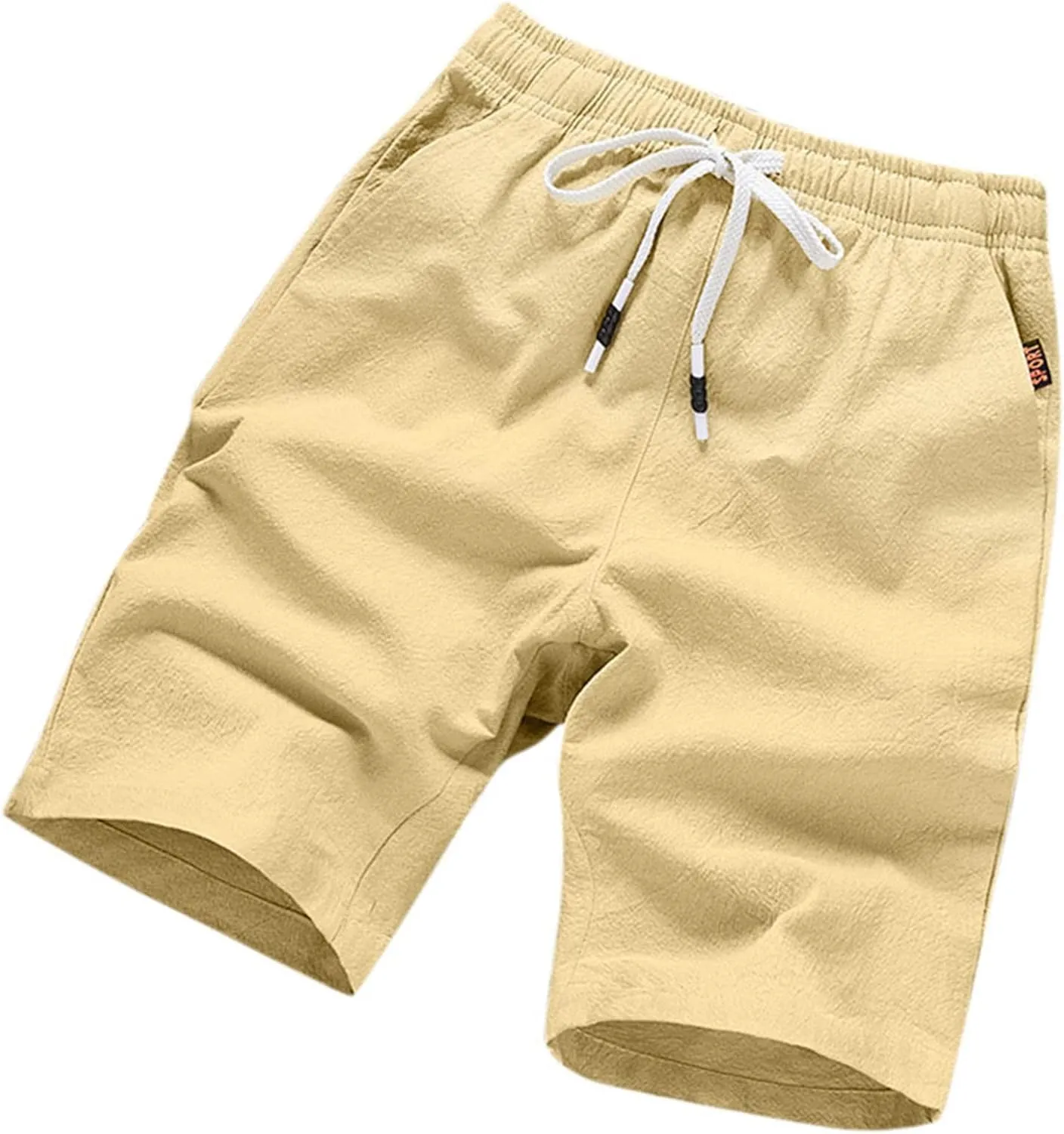LCMTWX Men's Cargo Shorts 3/4 Relaxed Fit Mens Running Shorts with Multi Pockets Elastic Waist Cotton Hiking Shorts for Men