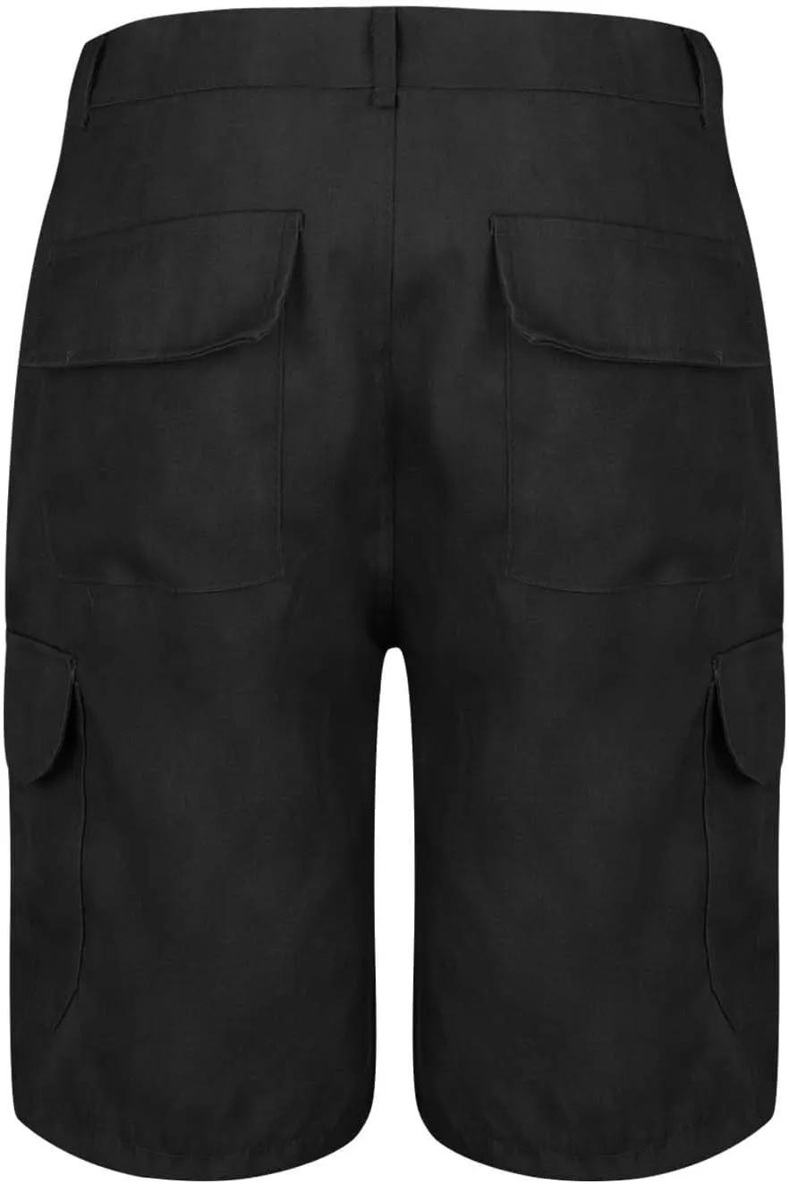 Men's Elastic Waistband Camo Cargo Shorts Relaxed Fit Summer Casual Hiking Workout Capri Shorts with Multi Pockets
