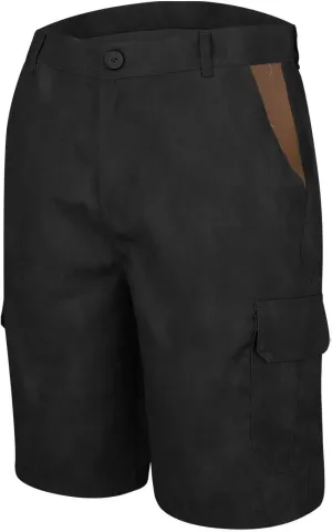 Men's Elastic Waistband Camo Cargo Shorts Relaxed Fit Summer Casual Hiking Workout Capri Shorts with Multi Pockets