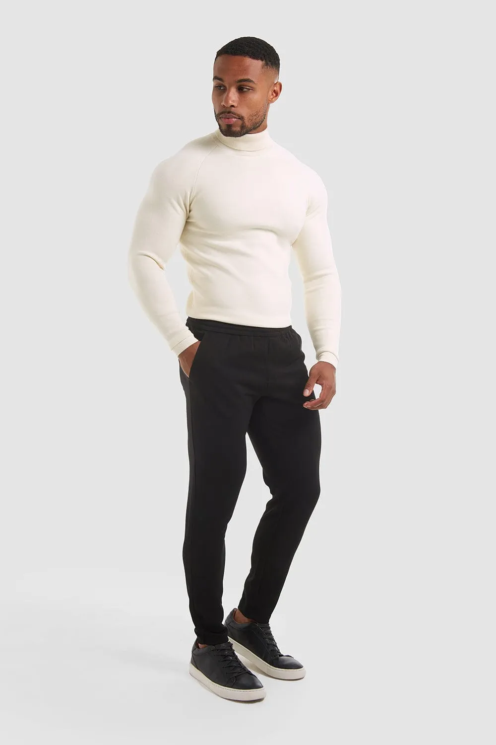 Smart Jersey Joggers in Black