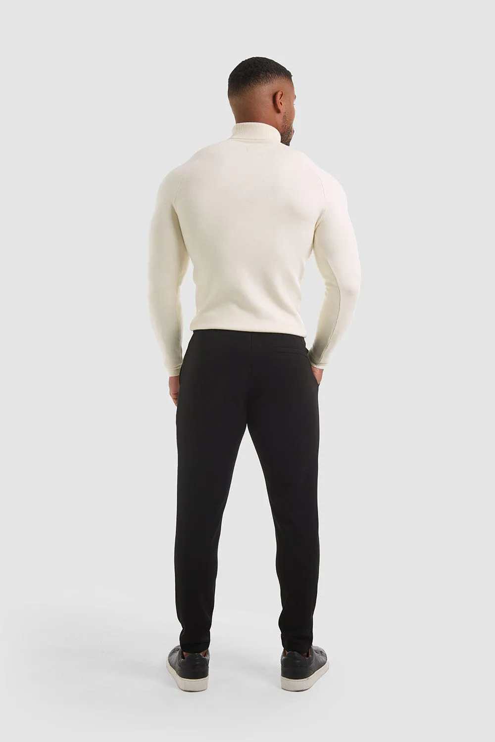 Smart Jersey Joggers in Black