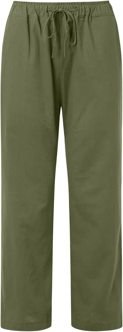 Womens Wide Leg Pants Flowy Palazzo Pants Wide Leg Lightweight Casual Palazzo Pants for Women Petite Short, Large