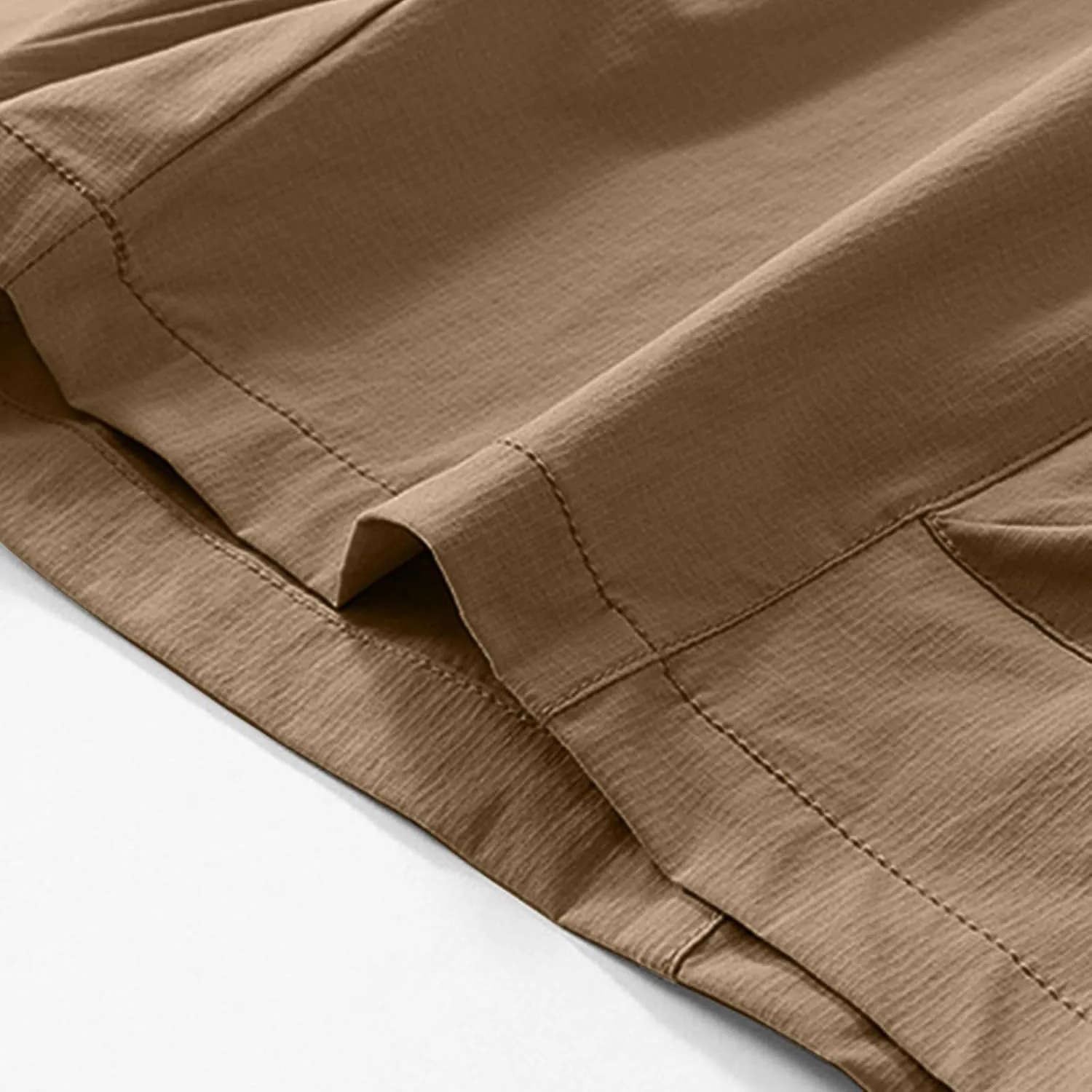 Xiaojmake Men's 7 Inch Hiking Cargo Shorts Elastic Waist Nylon Quick Dry Water Resistant Camping Vacation Trekking Short