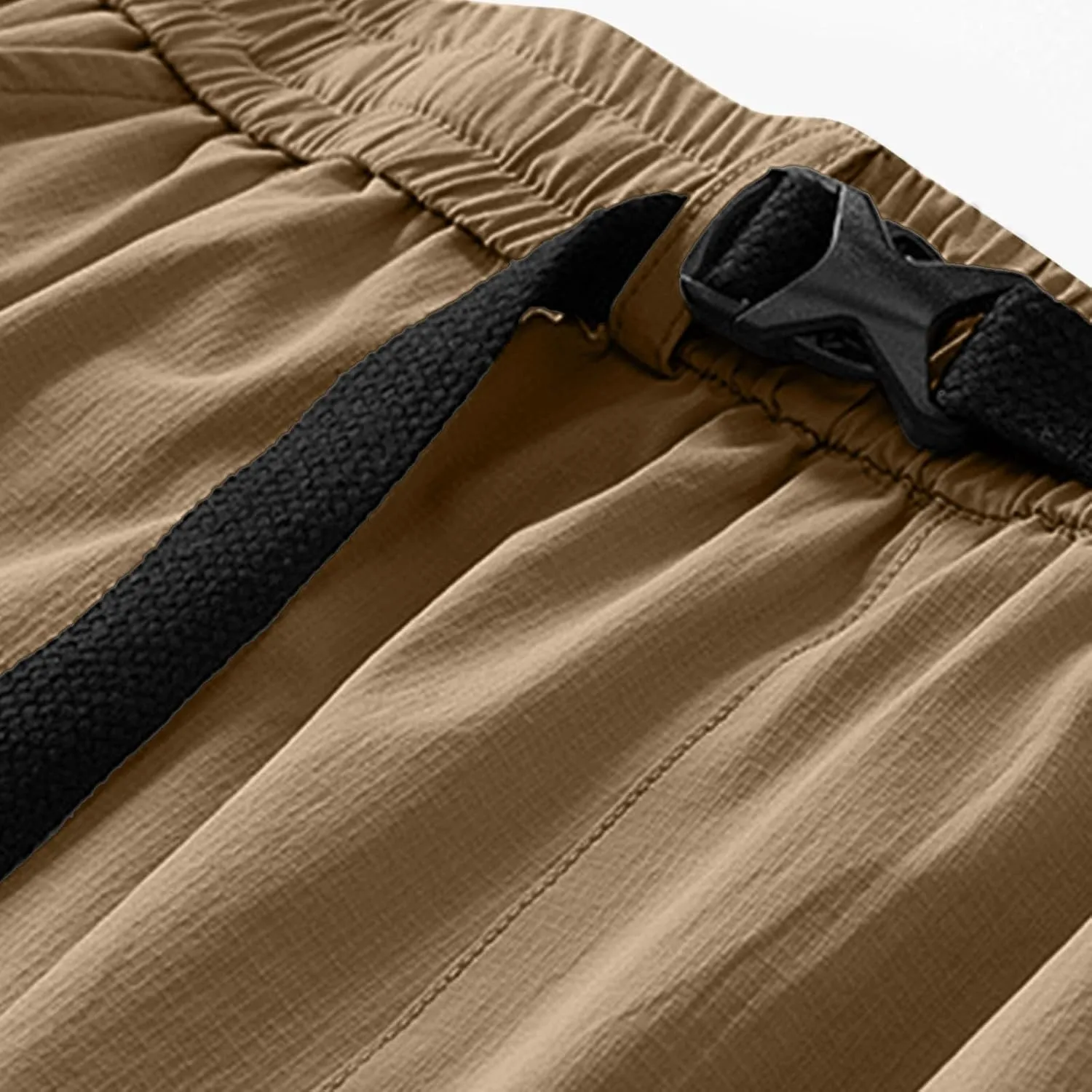 Xiaojmake Men's 7 Inch Hiking Cargo Shorts Elastic Waist Nylon Quick Dry Water Resistant Camping Vacation Trekking Short