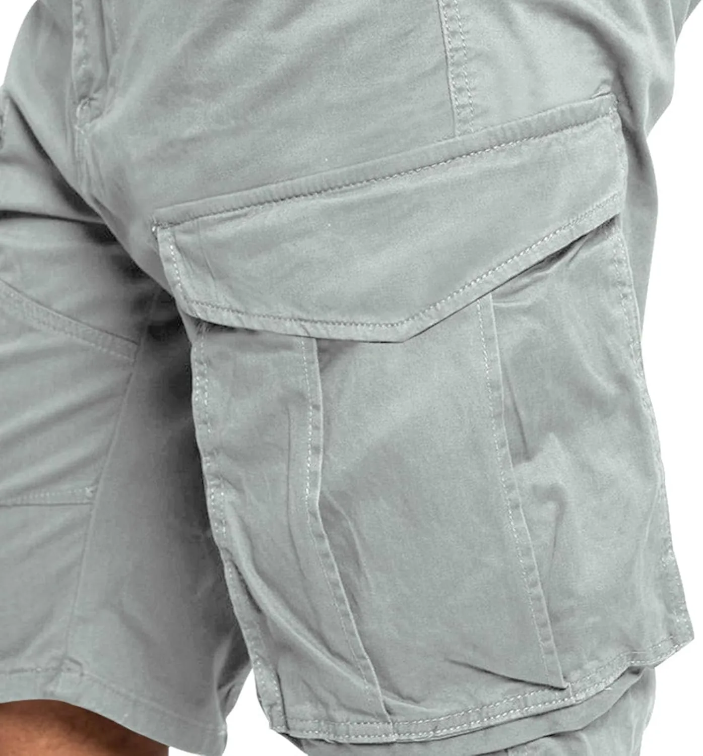 Xiaojmake Mens Cargo Short Twill Cotton Relaxed Fit Running Hiking Shorts Casual Elastic Waist Bermuda Shorts with Pockets