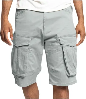 Xiaojmake Mens Cargo Short Twill Cotton Relaxed Fit Running Hiking Shorts Casual Elastic Waist Bermuda Shorts with Pockets