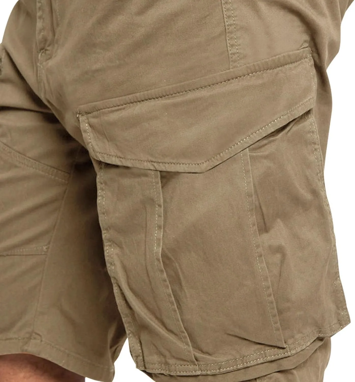 Xiaojmake Mens Cargo Short Twill Cotton Relaxed Fit Running Hiking Shorts Casual Elastic Waist Bermuda Shorts with Pockets