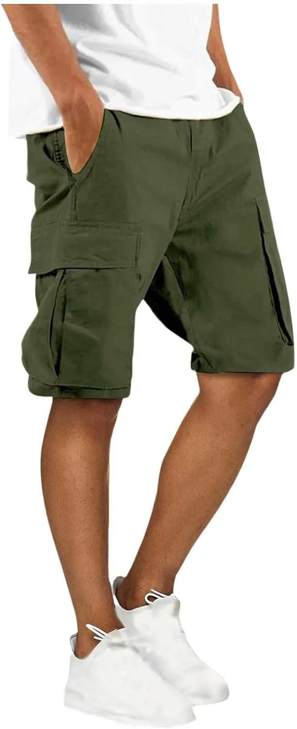 Xiaojmake Mens Cargo Shorts Relaxed Fit Hiking Workout Short Outdoor Summer Casual Golf Shorts Lightweight Work Short Pants