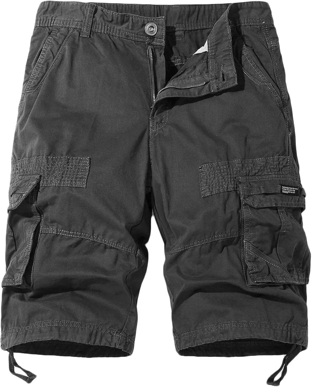 Xiaojmake Mens Cargo Shorts with Multi Pockets Casual Zipper Outdoor Work Short Pants Relaxed Fit Stretch Cotton Camo Shorts
