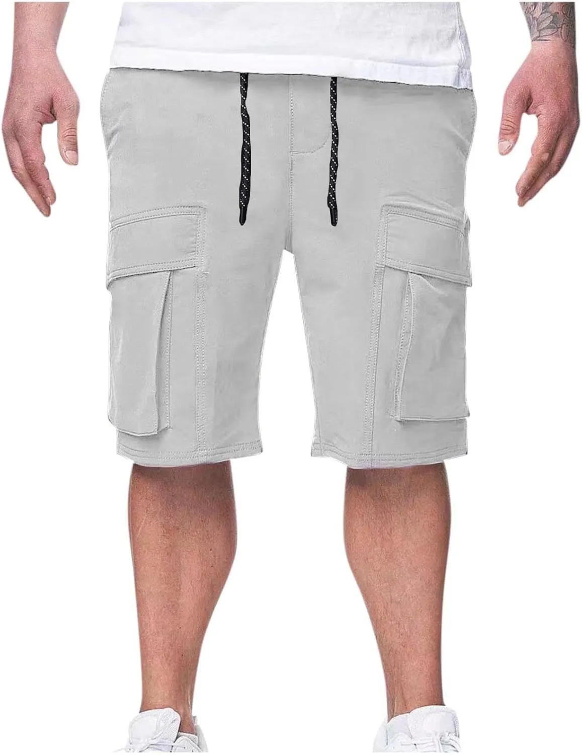 Xiaojmake Men's Comfort Flex Waist Cargo Short Cotton Extreme Performance Shorts Stretch Waist Hiking Work Short Outdoor