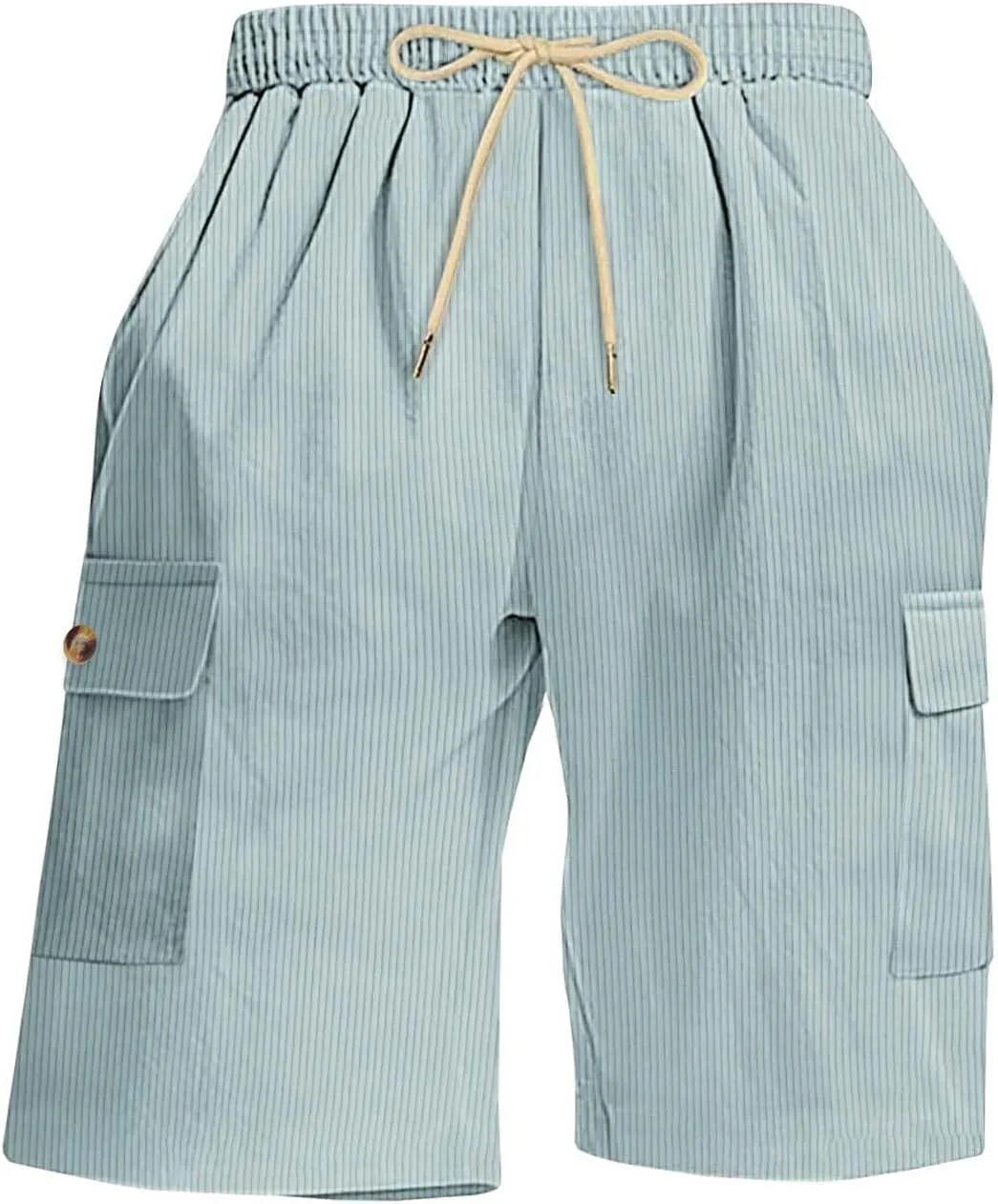 Xiaojmake Mens Corduroy Bermuda Short Running Breathable Summer Beach Shorts Elastic Waistband Drawstring Casual Cargo Short
