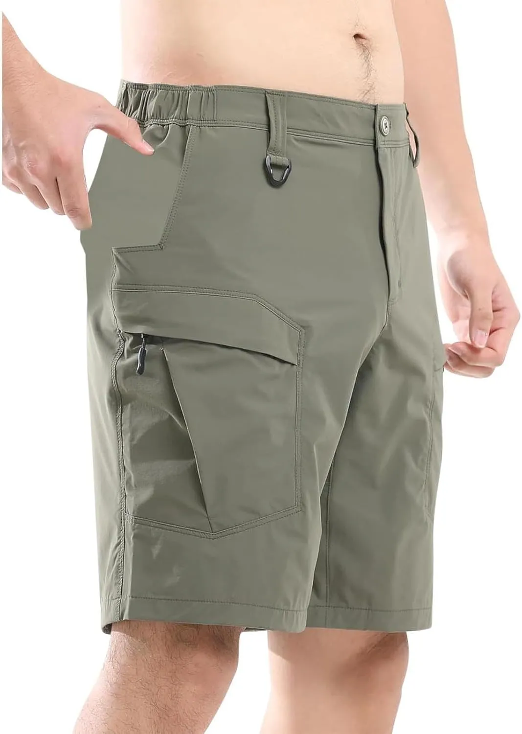 Xiaojmake Men's Hiking Cargo Shorts Quick Dry Athletic Shorts Outdoor Travel Shorts for Fishing Camping with Multi Pockets