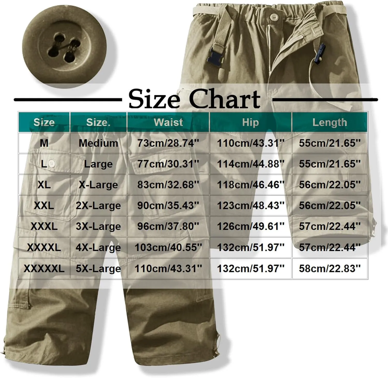 Xiaojmake Men's Military Cargo Short with Multi Pocket Outdoor Twill Cotton Workout Shorts Casual Loose Fit Dungarees Short