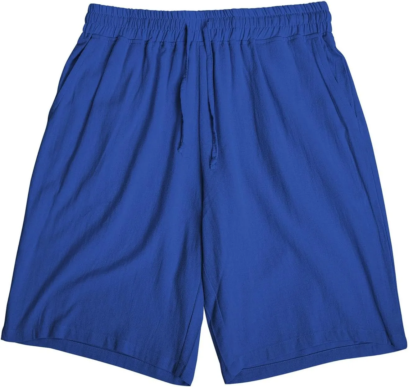 Xiaojmake Mens Pajama Bottom Shorts Lightweight with Pockets Cotton Linen Shorts Drawstring Stretch Waist Casual Beach Shorts