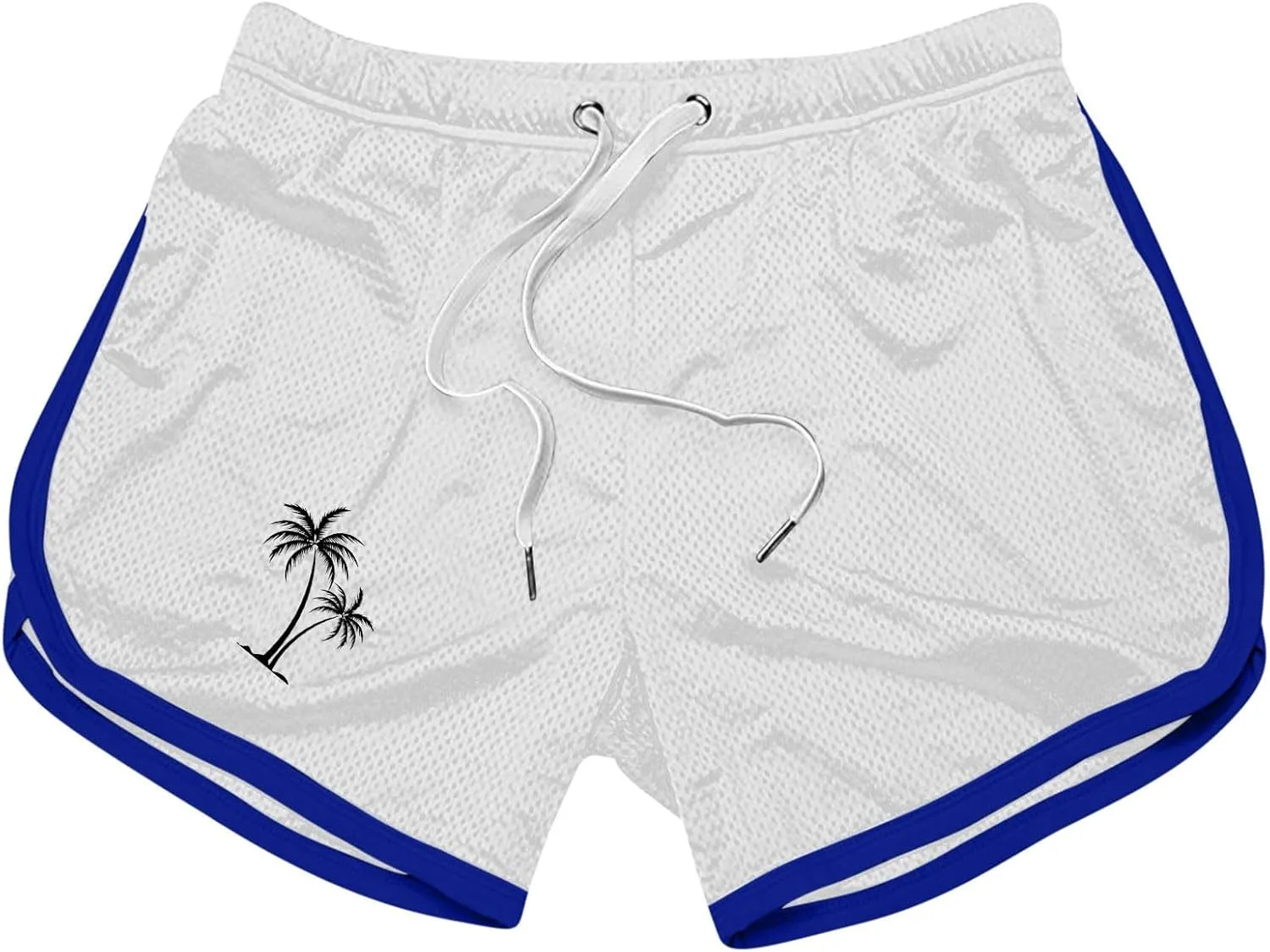 Xiaojmake Men's Running Shorts 3 Inch Inseam Breathing Athletic Yoga Short Breathable Palm Tree Print Gym Workout Shorts