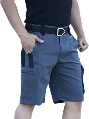 Xiaojmake Men's Tactical Shorts Big & Tall Elastic Hiking Cargo Short Waterproof Quick Dry Outdoor Work Hiking Fishing Shorts