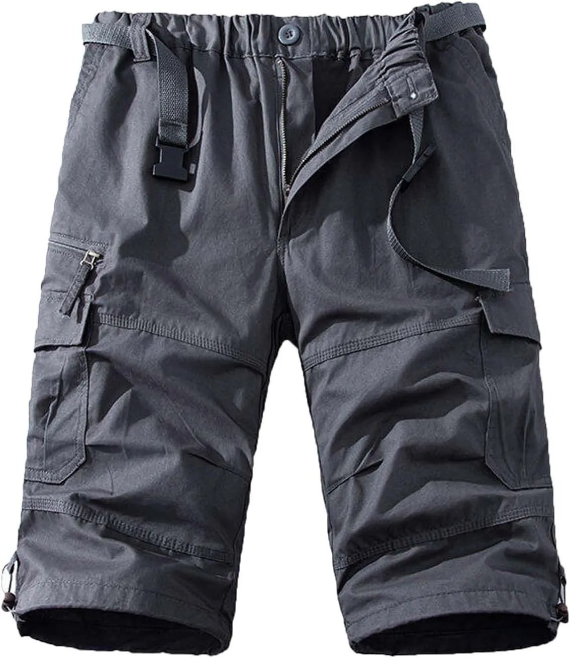 Xiaojmake Workout Cargo Shorts for Men Heavyweight Outdoor Hiking Short Flat Front Regular Fit Work Carpenter Fishing Shorts